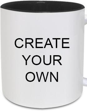 Awesome Create Your Own Inside Black Mug With Black - Invitation Card For Kitty Party (284x426), Png Download