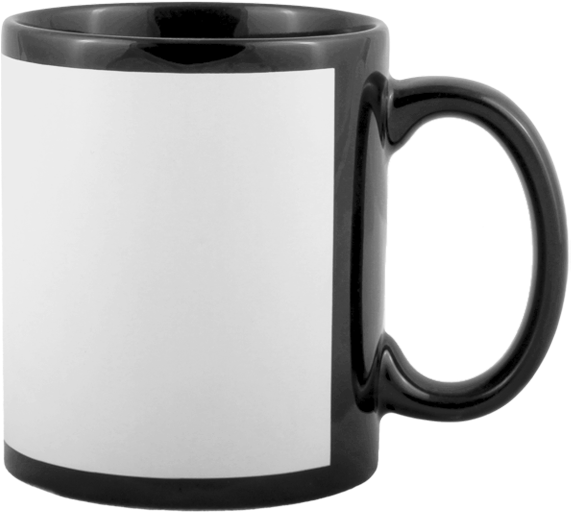 Download Black Mug White Patch Matte 11oz Caneca Tarja Branca Rosa Sublimacao Full Size Png Image Pngkit