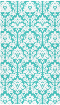 Damask Pattern Turquoise And White Custom Towel - Cafepress Hot Pink Damask Queen Duvet (500x500), Png Download