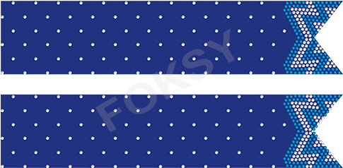 Wavy Lace Sapphire And Crystal Rhinestone Cheer Bows - Sapphire (546x546), Png Download