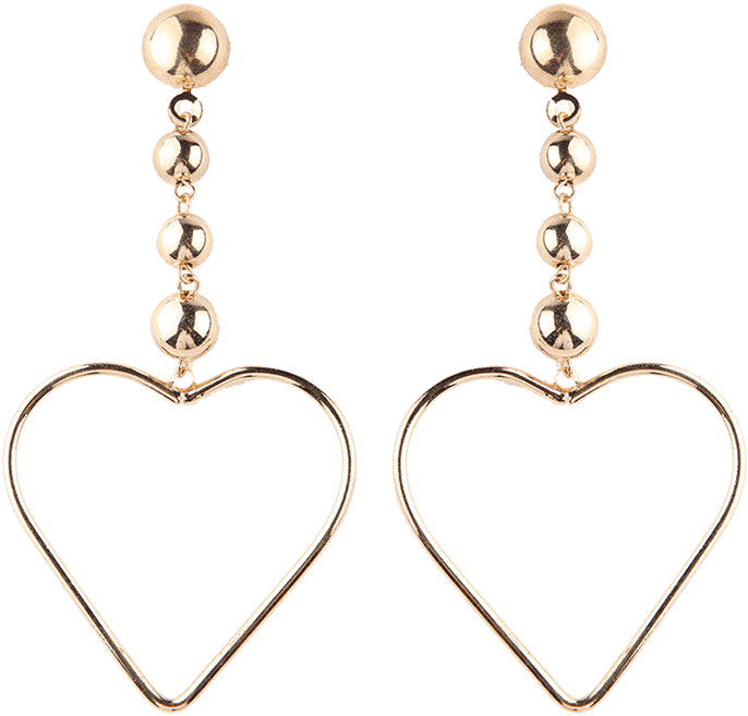 Buy - Twinkledeals Cheap Women Earring Hollow Out Heart Drop (700x931), Png Download