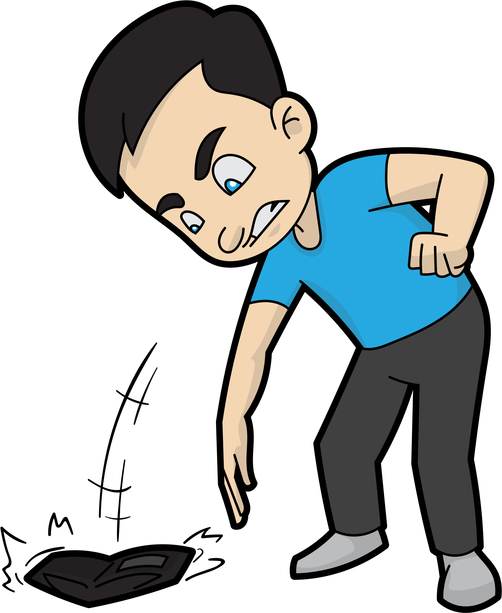 Open - Angry Cartoon Man (2000x2330), Png Download