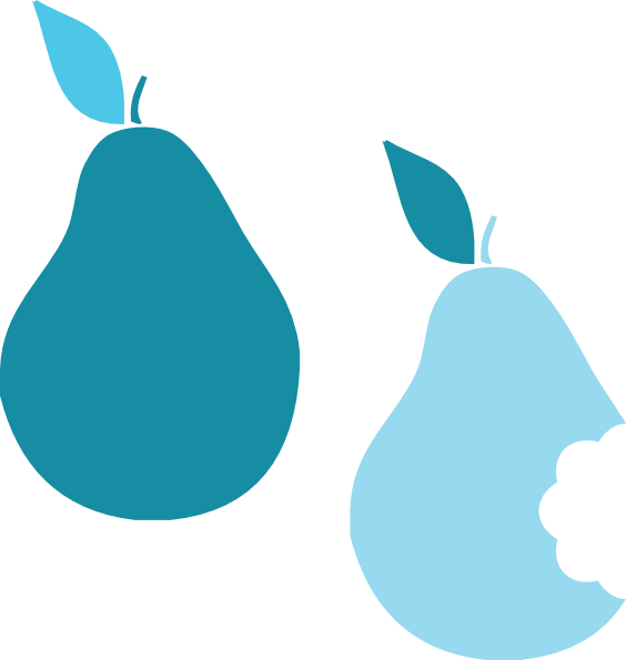 Small - Bitten Pear Clipart (564x595), Png Download