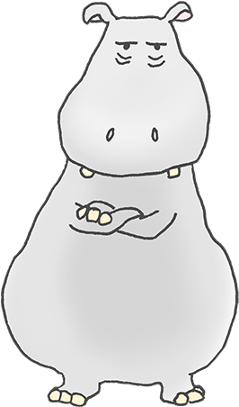 Angry Hippo Clip Art - Hippo Cartoon Drawing (282x471), Png Download