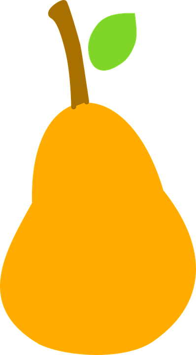Two Pears - Orange Papaya Clipart Png (398x720), Png Download