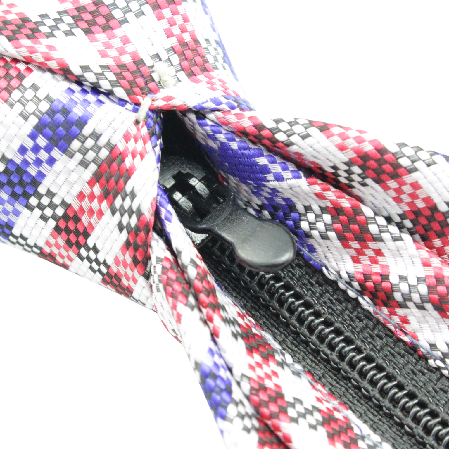 Red, White, And Blue Gingham Patterned Kids Zipper - Blue (1536x1536), Png Download
