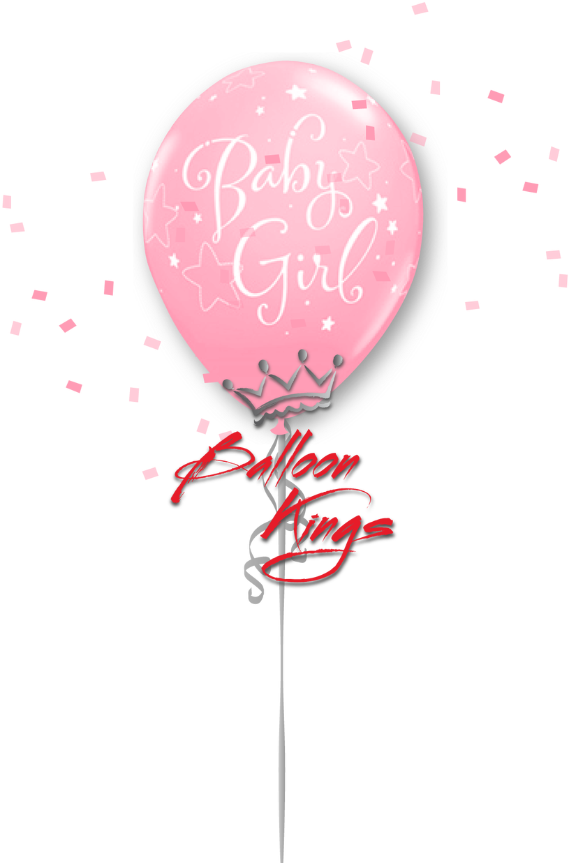 11in Latex Baby Girl Stars - Balloon (1080x1280), Png Download