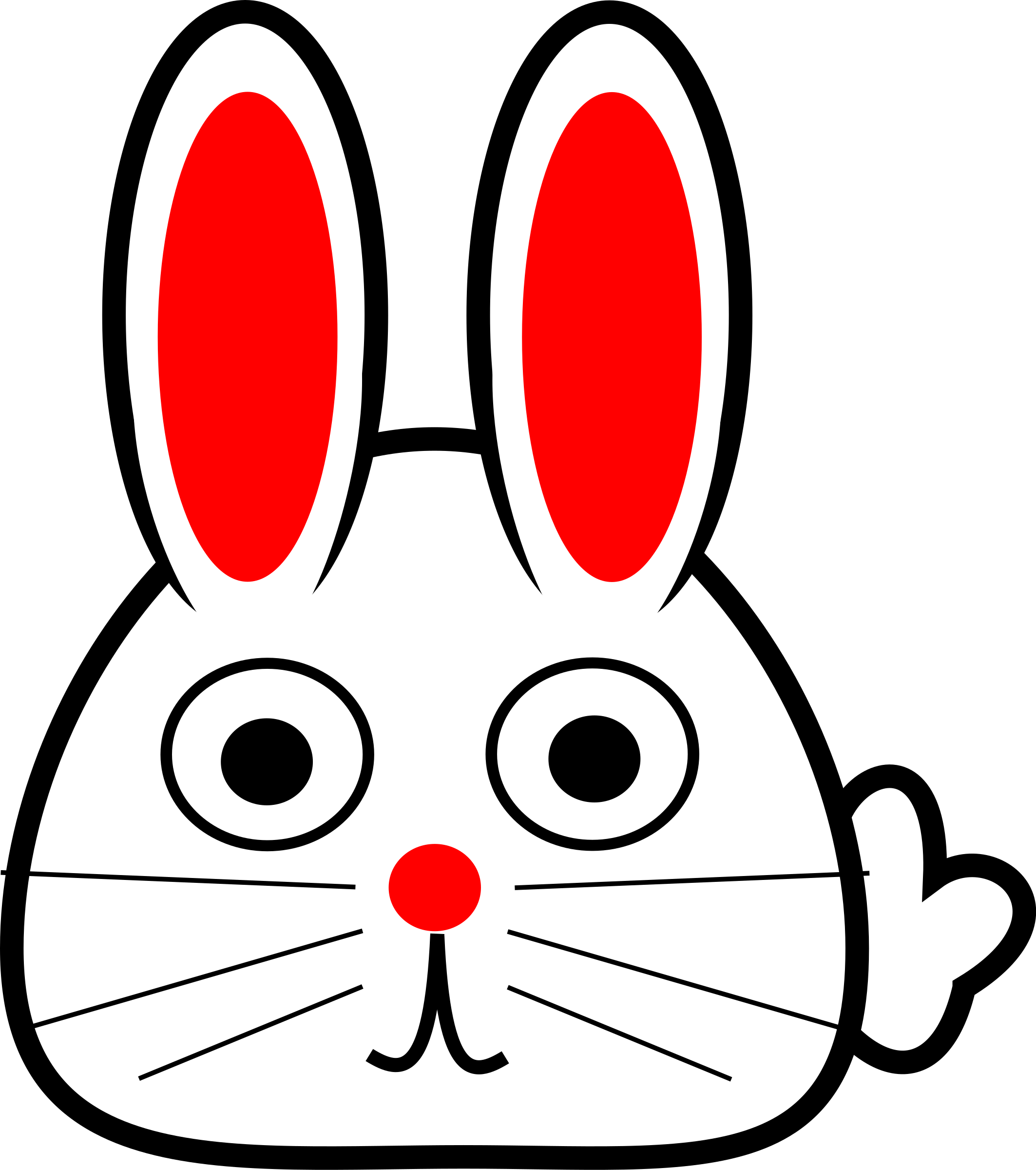 Big Image - Spring Bunny Clipart (2126x2400), Png Download