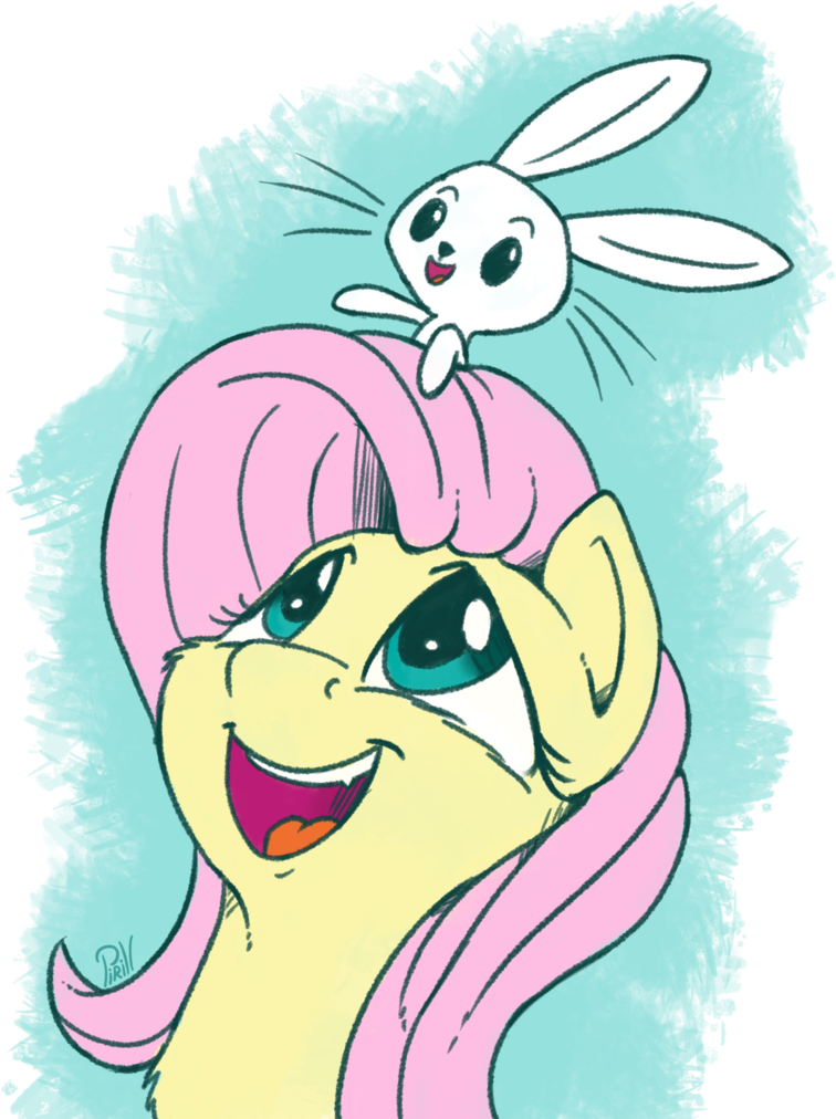 30 Minute Art Challenge, Angel Bunny, Artist - Cartoon (814x1024), Png Download