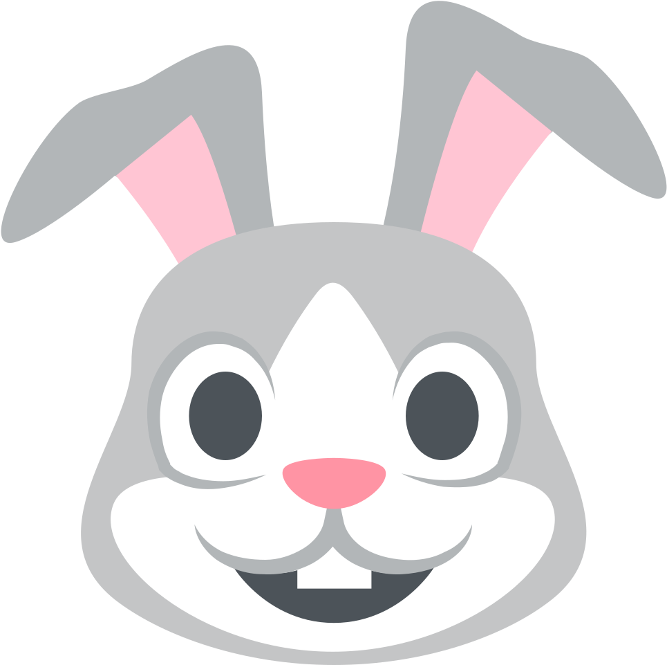 File - Emojione 1f430 - Svg - Rabbit Sticker (1024x1024), Png Download
