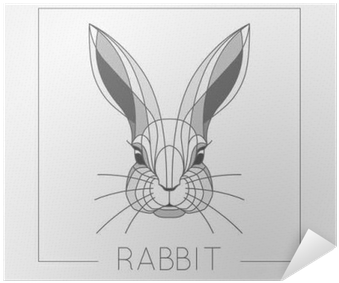 Abstract Rabbit Bunny Head Emblem Icon Design With - Illustration (400x400), Png Download
