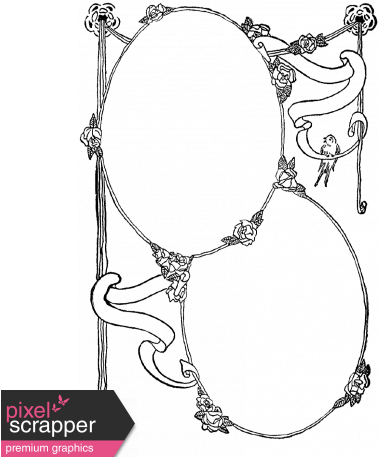 Frame Stamp Template - Digital Scrapbooking (456x456), Png Download