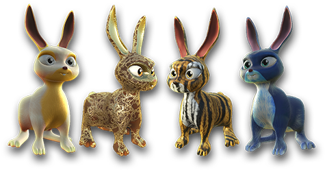 Customize The Bunny The Way You Like It With The Unlockable - Figurine (500x258), Png Download