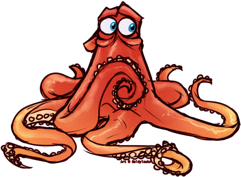 Octopus Clipart Fish - Octopus (500x404), Png Download