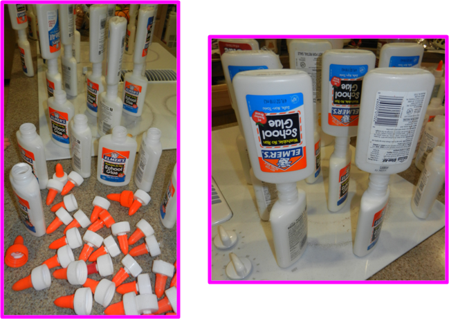 I Even Saved Some Of The Lids For My Acrylic Paints - Elmer's Washable No - Run School Glue (649x461), Png Download