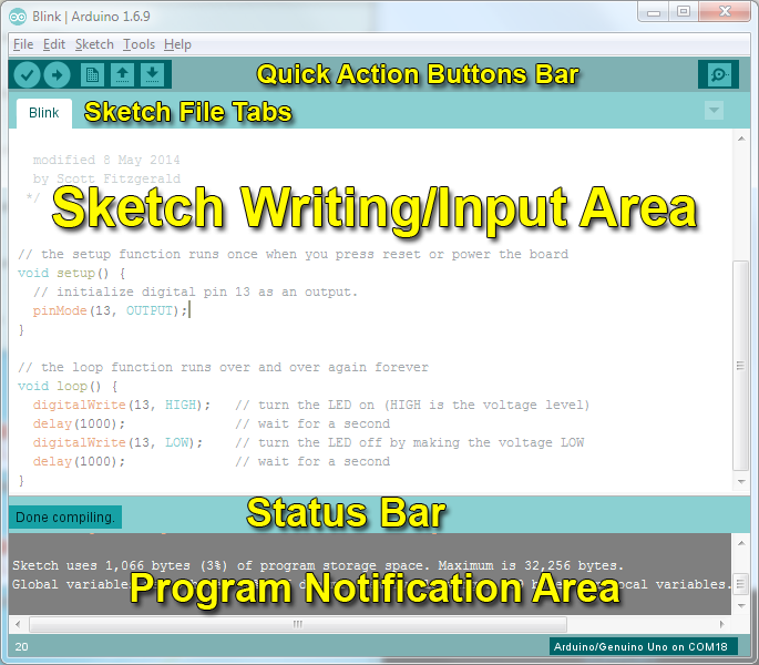 Adafruit Products Arduino Ide-parts - Arduino Program Sketch Practice (685x600), Png Download