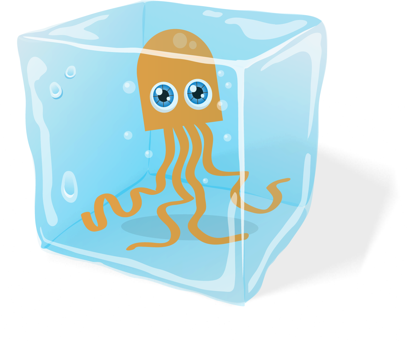 Character Design / Frozen Octopus - Frozen Octopus Cartoon (1475x1250), Png Download
