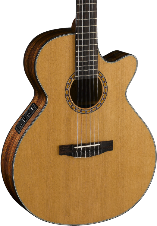 Cort Cec7 Nat Solid Top Slim Body Classical Guitar - Cort Cec7-nat Cutaway Electric Classical Guitar (1280x768), Png Download