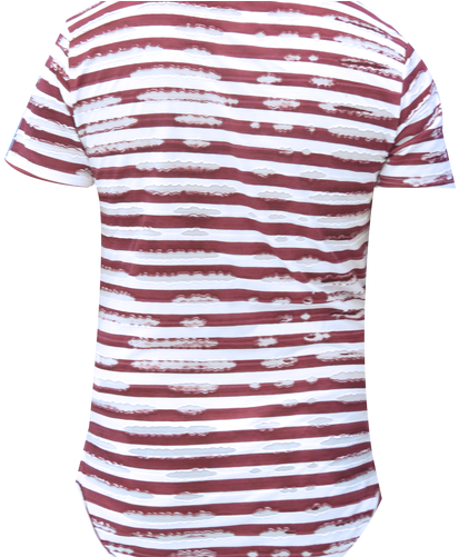 Ripped Fabric - T-shirt - Edwin Stripe Pocket Tee (500x500), Png Download
