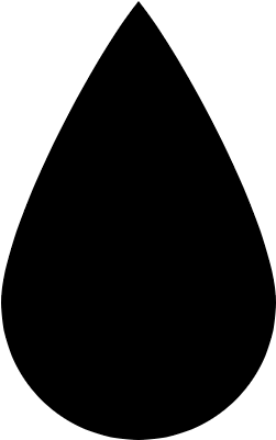 Black Teardrop Shape - Water Drop Icon (400x400), Png Download