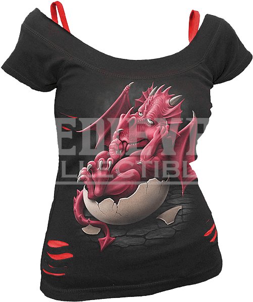 Growing Pains 2 In 1 Ripped Womens Shirt - Gothic Skull Shirts Women (600x600), Png Download