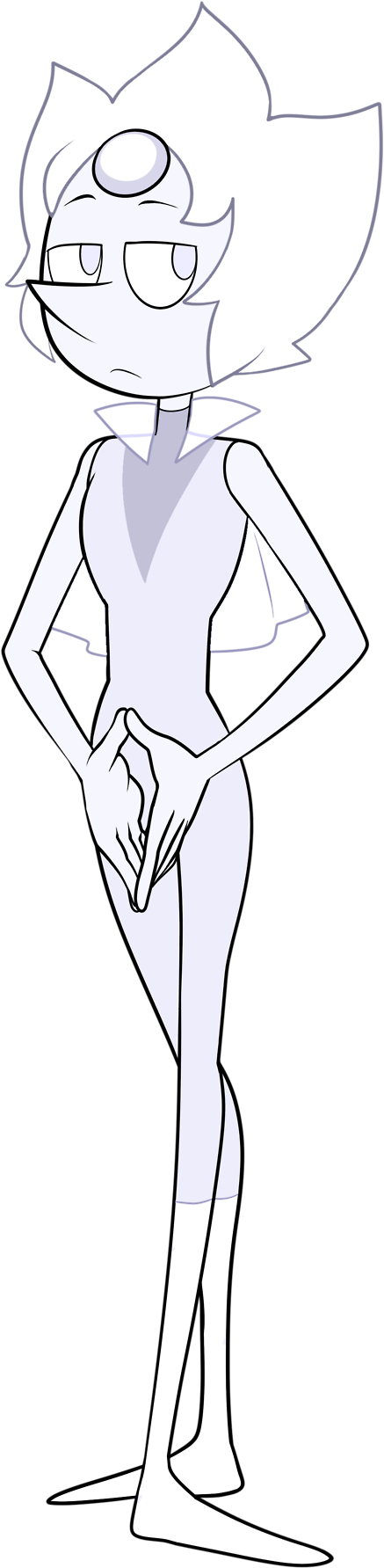 Whitepe - Steven Universe White Pearl Gem (795x1920), Png Download