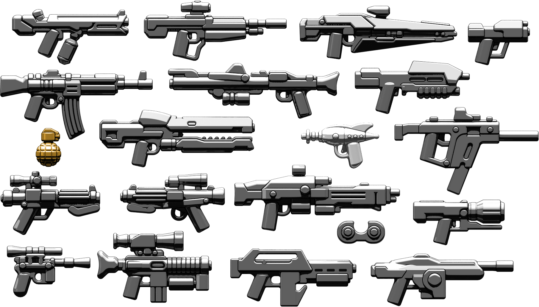 Hfs Brickarms Sci-fi Weapons Pack 2016 (1811x1031), Png Download