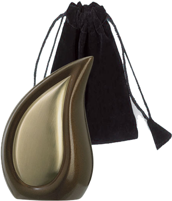 Bronze Tone Finish Teardrop Keepsake - Urn (360x432), Png Download