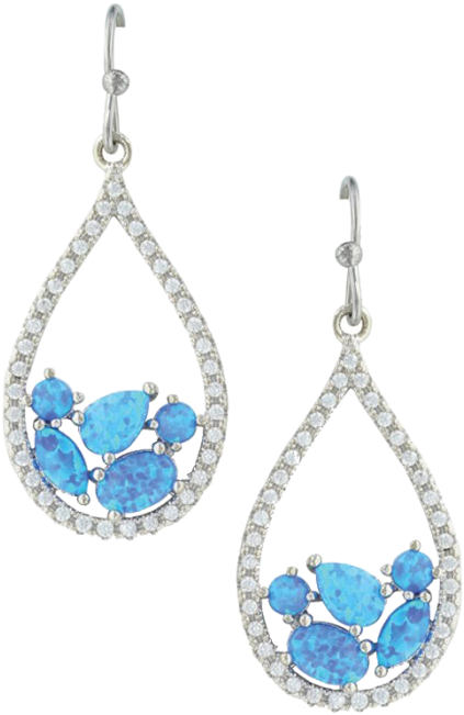 Montana Silversmiths Tumbled Stones Teardrop Earrings (700x700), Png Download