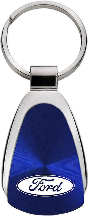 Au-tomotive Gold Ford Blue Teardrop Key Fob - Autogold Kcb.bnk Blue Blank Chrome Teardrop Key Chain (800x800), Png Download