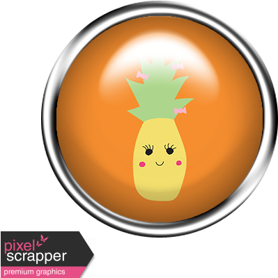 Cute Fruits Flair Pineapple - Digital Scrapbooking (456x456), Png Download