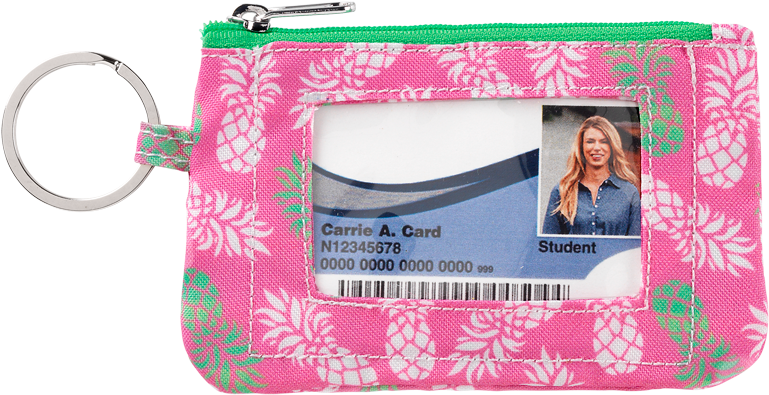 Pineapple Pink Womens 3 X 5 Inch Small Polyester Wallet (1100x1100), Png Download