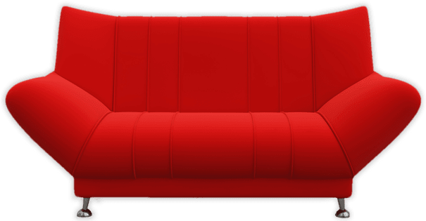 Electrodomésticos, Muebles, Electrónica Y Más Para - Transparent Red Sofa Png (615x317), Png Download