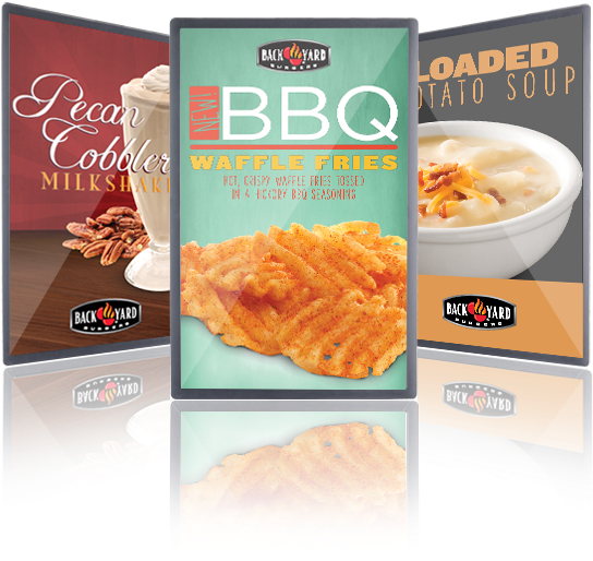 Why Use Digital Signage And Menu Boards - Hd Digital Restaurant Menu Boards Png (550x600), Png Download