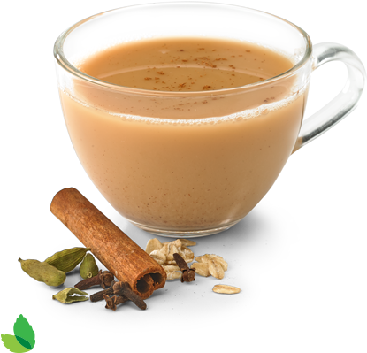 Oat Milk Chai Tea Latte Recipe With Truvía® Natural - Latte (460x553), Png Download