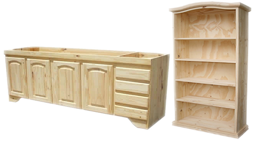 En Muebles De Pino - Bajo Mesada De Pino De 1.80 (500x300), Png Download