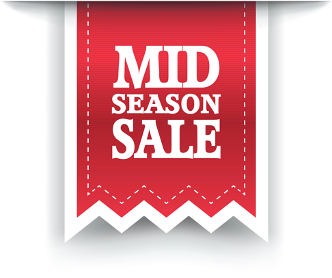 Red Mid Season Sale Label Png Clipart Image - Mid Season Sale (600x430), Png Download