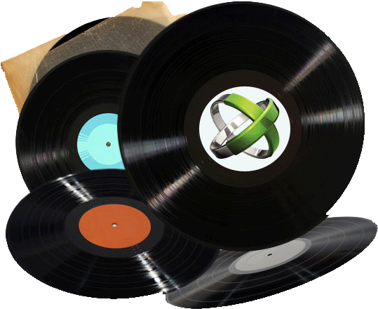 Vinyl Discs - Vinyl Records (550x450), Png Download