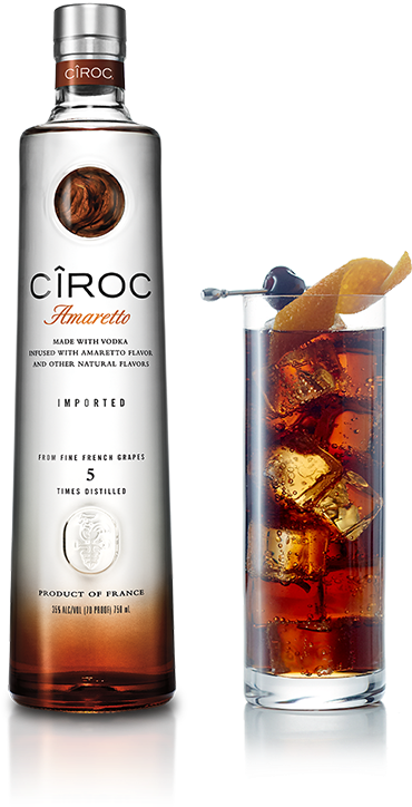 Black & Gold With Ciroc Amaretto - Amaretto Ciroc (425x803), Png Download