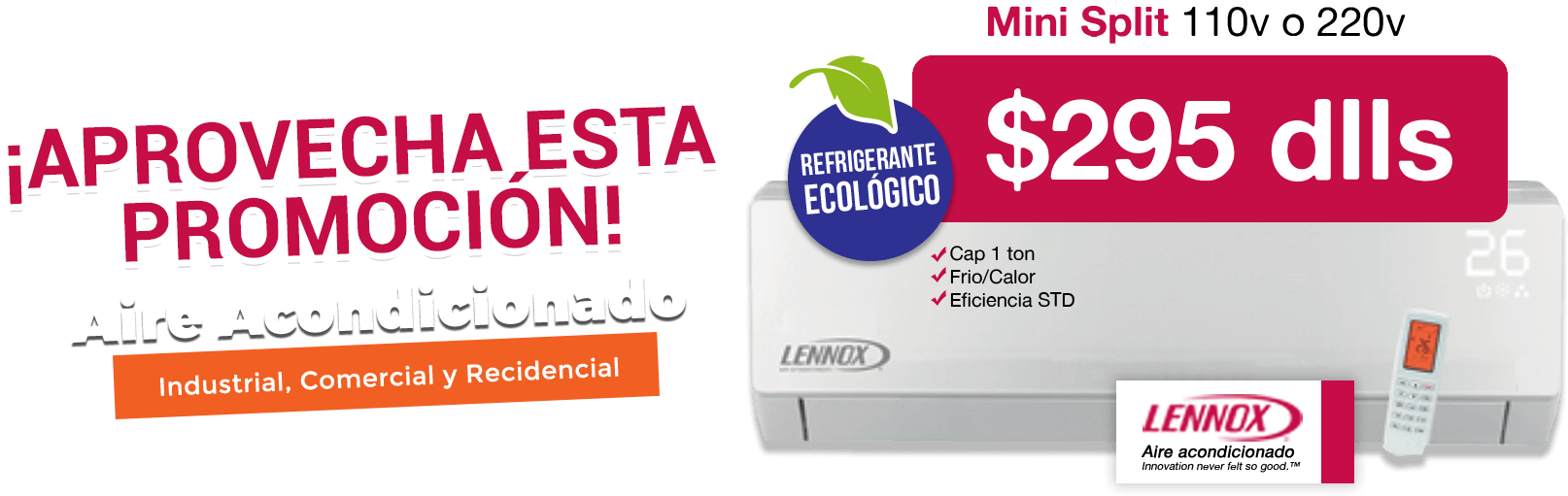 Aprovecha Esta Promoción, Aireacondicionado, Residencial, - Lennox Hearth Products Elite Serefina Series Owners (1656x544), Png Download