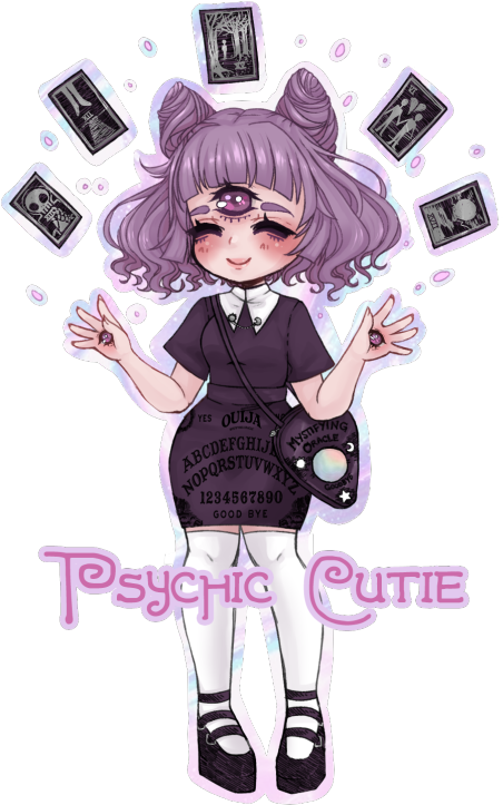 Psychic Cutie - Pastel Goth Witch (476x750), Png Download