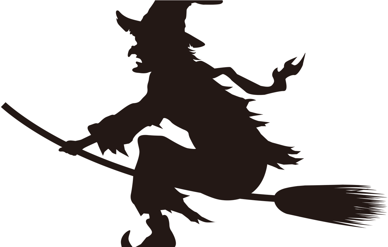 19 Halloween Witches Clip Art Freeuse Huge Freebie - Witch On A Broom Clip Art (1368x855), Png Download