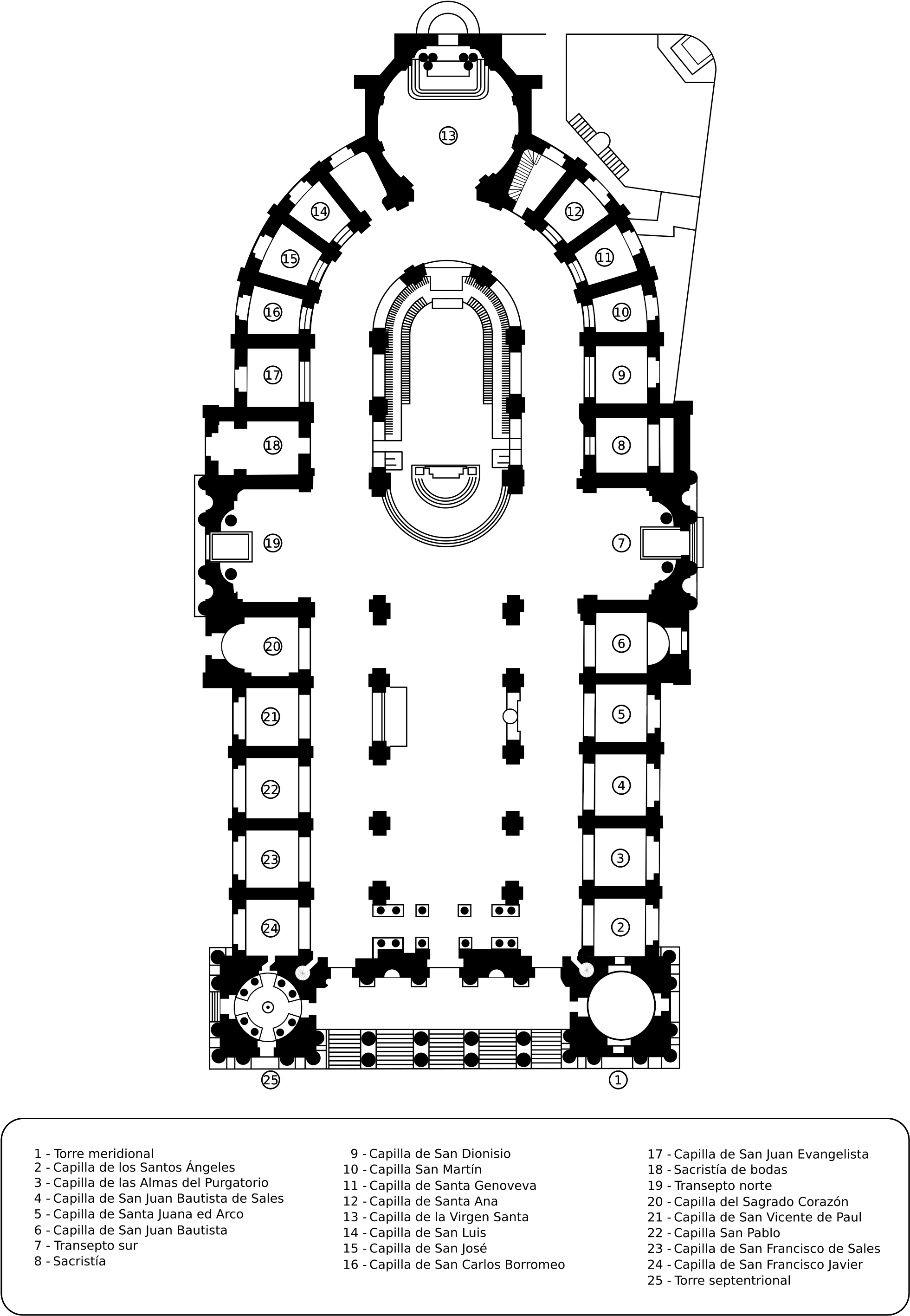 Open - Church Of Saint Sulpice Paris Plan (2000x2933), Png Download