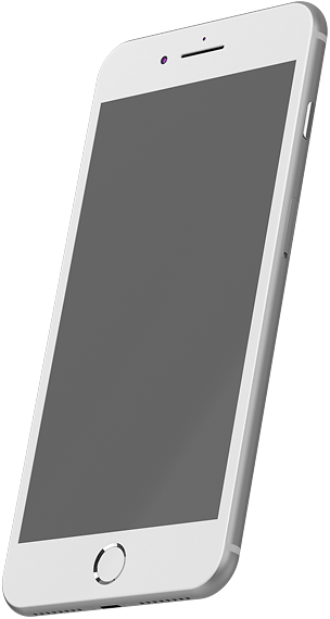 Silver Iphone Mockup - Smartphone (304x570), Png Download