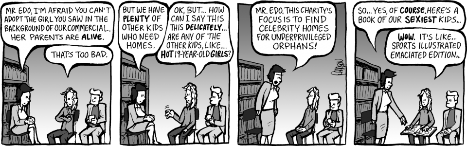 "at The Adoption Agency" - Cartoon (960x300), Png Download