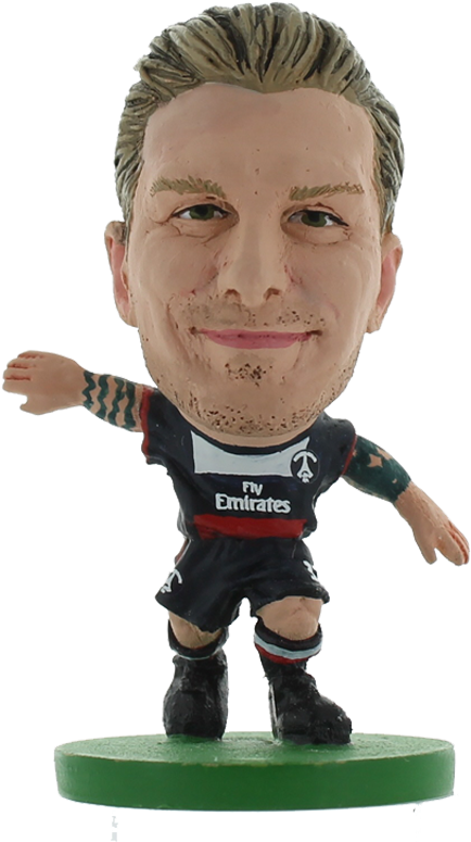 Paris St Germain - Psg Paris St Germain Soccerstarz Beckham Blue/red 2in/5cm (539x794), Png Download