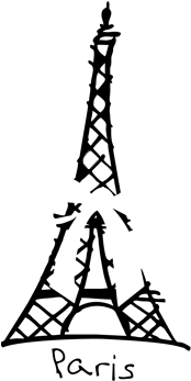 Torre Eiffel Com Laço Png - Torre Eiffel Png Desenho (350x350), Png Download