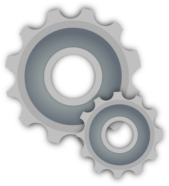 Small - Gears Clip Art (546x599), Png Download