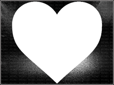 Corazón Blanco Y Negro - Corazon Blanco Y Negro (400x300), Png Download