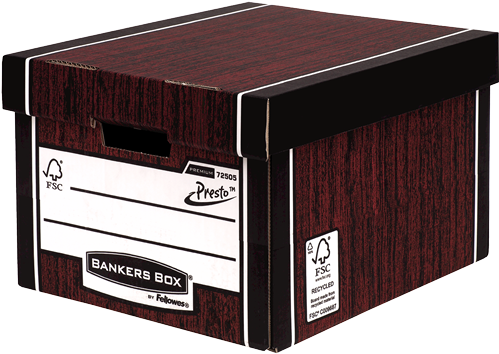 Premium 725 Classic Storage Box - Wood Grain Cardboard Box (500x500), Png Download